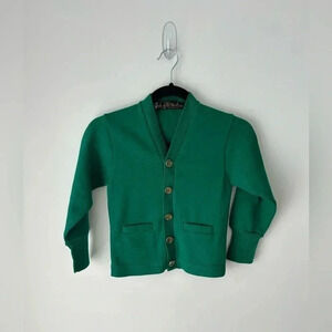 Vintage  100% green cardigan